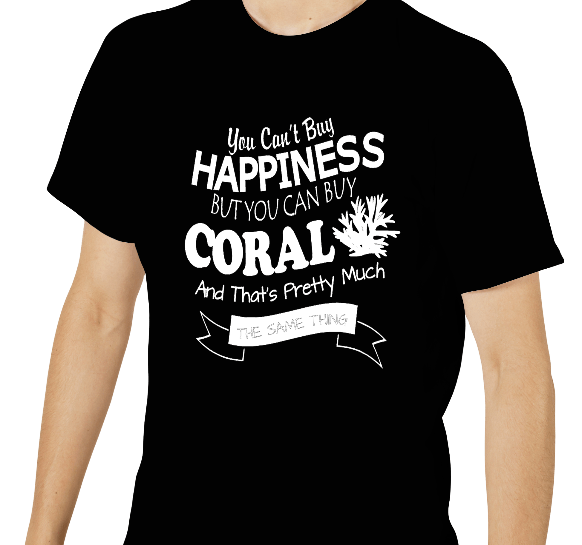 Can't Buy Happiness T-Shirt Black - SaltCritters