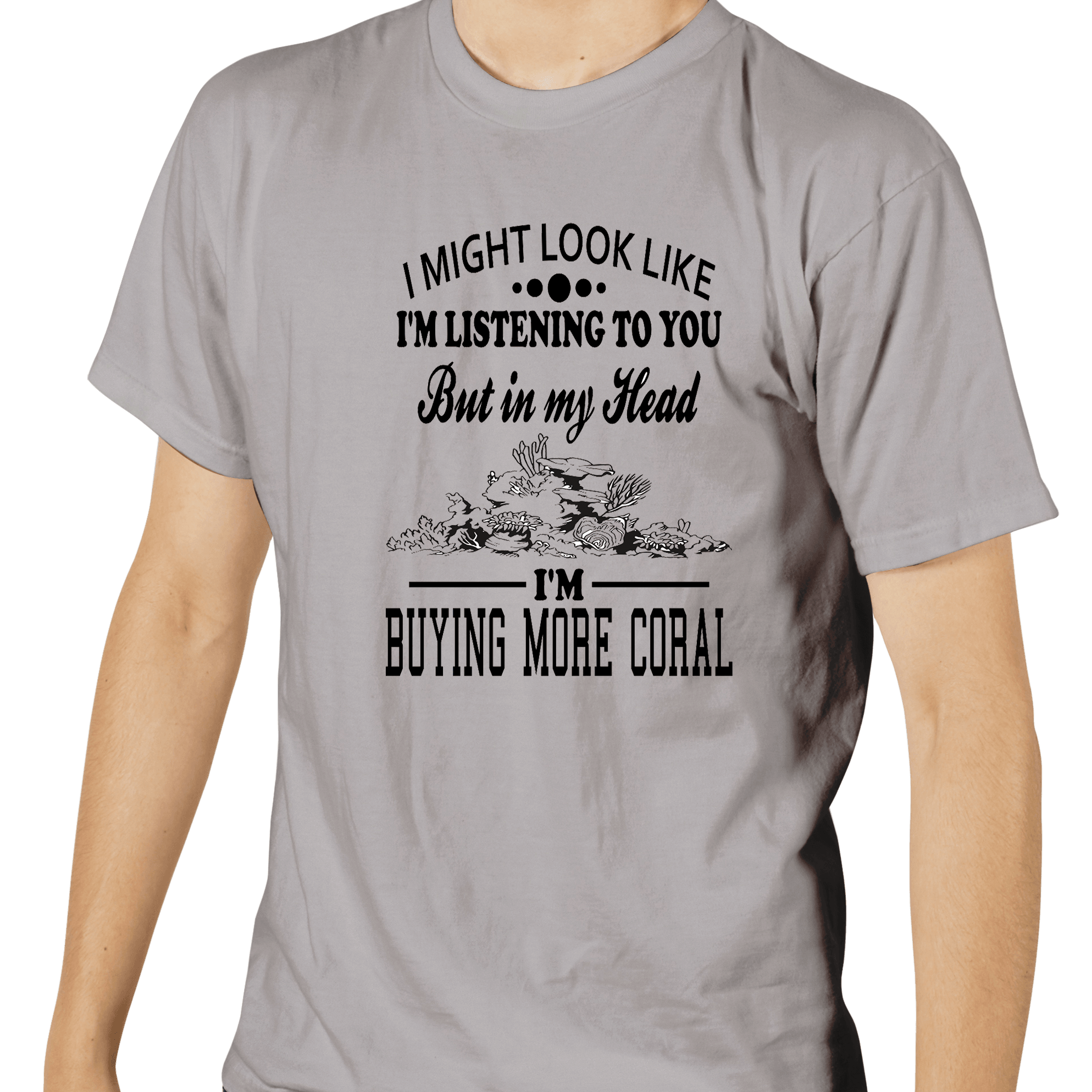 I'm Buying More Coral T-Shirt Grey - SaltCritters