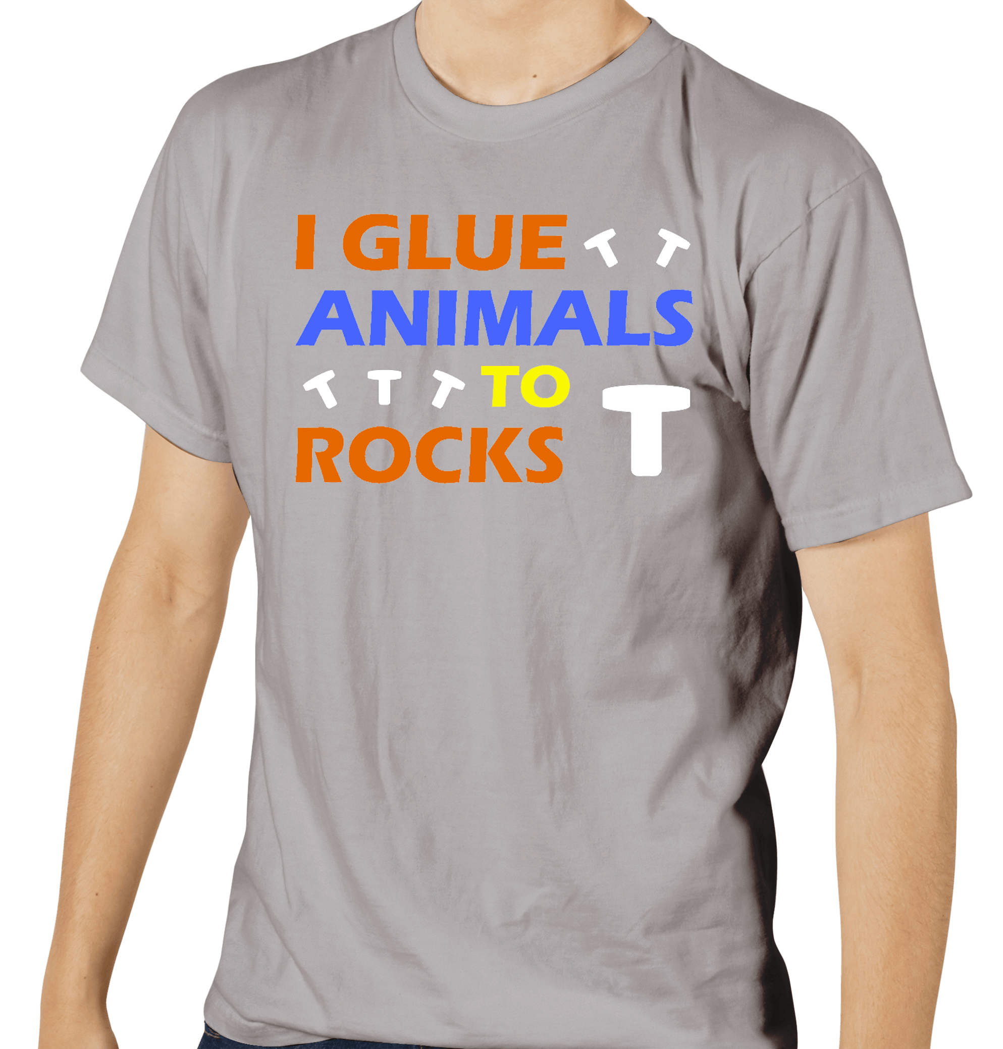 I Glue Animals To Rocks T-Shirt Grey - SaltCritters